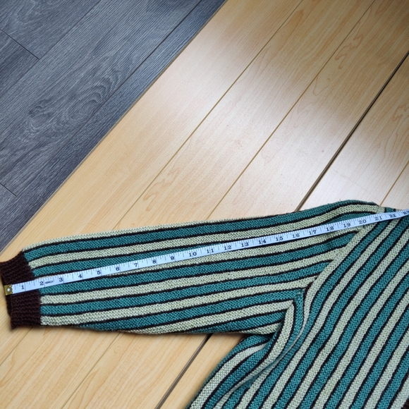 Stripe Funky Vintage Button Spring Cardigan - Picture 7 of 8